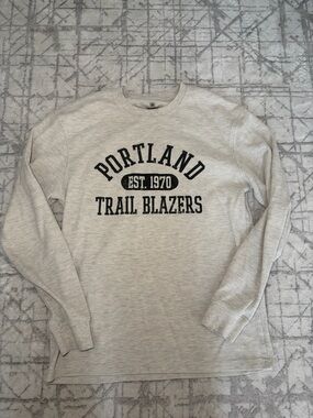 Portland Trail Blazers Heather Gray Crewneck Sweatshirt